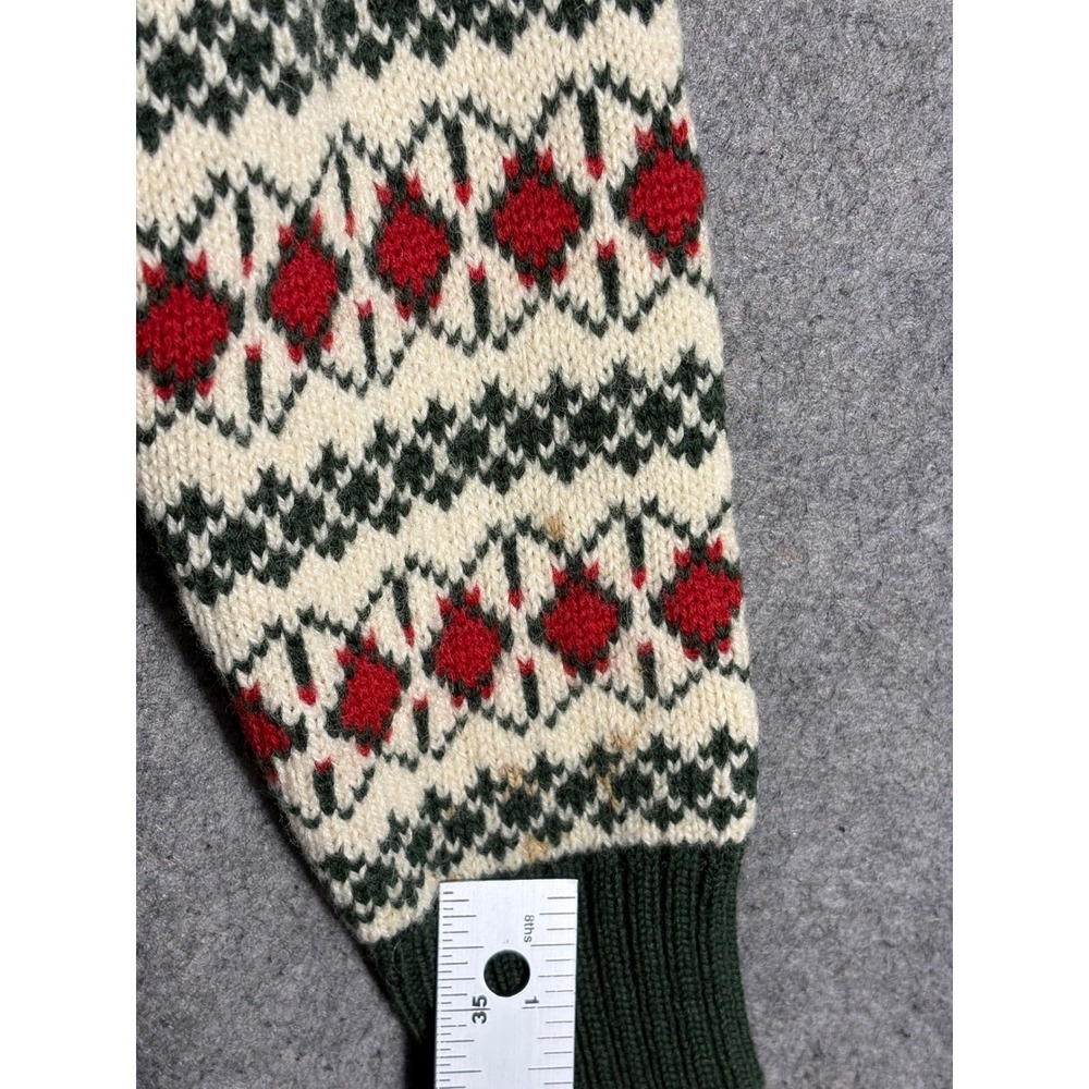 Vintage Geiger Wool Nordic Cardigan Sweater Fair Isle - Picture 10 of 13